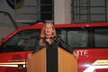 Brgermeisterin Rinke dankte den ehrenamtlichen Feuerwehrmitgliedern fr ihre Ttigkeit.